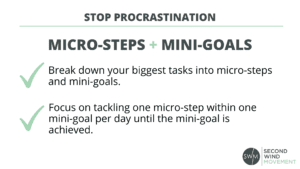 stop procrastination by following the magic formula of micro-steps and mini-goals