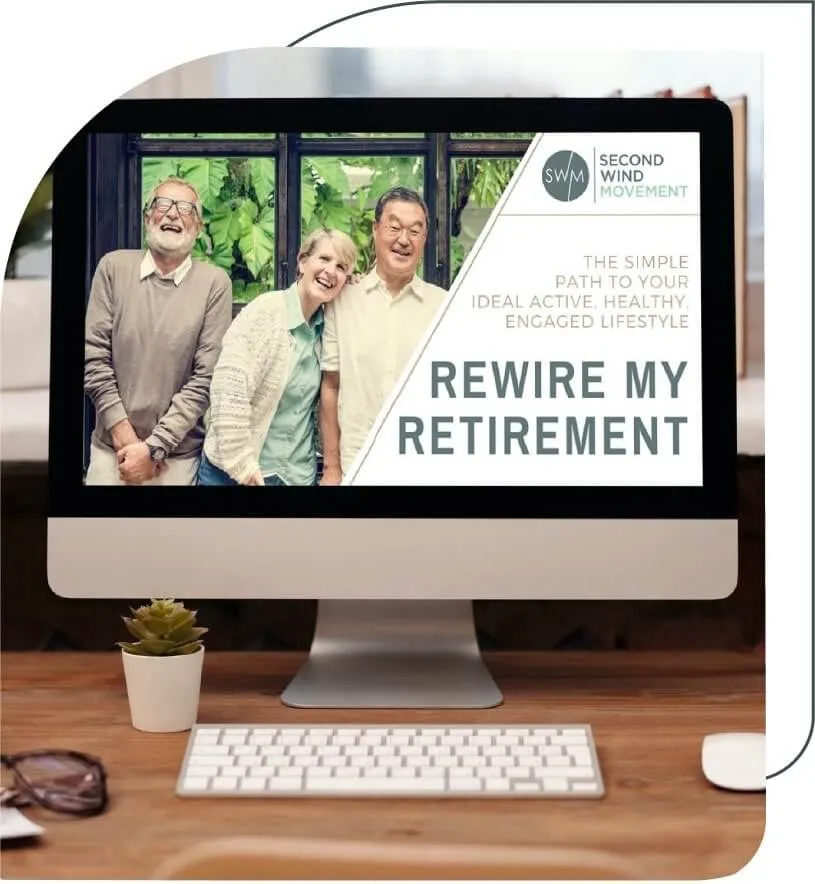 the rewire my retirement program opened on a computer