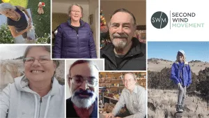 a collage of retirees who talk about how to overcome boredom