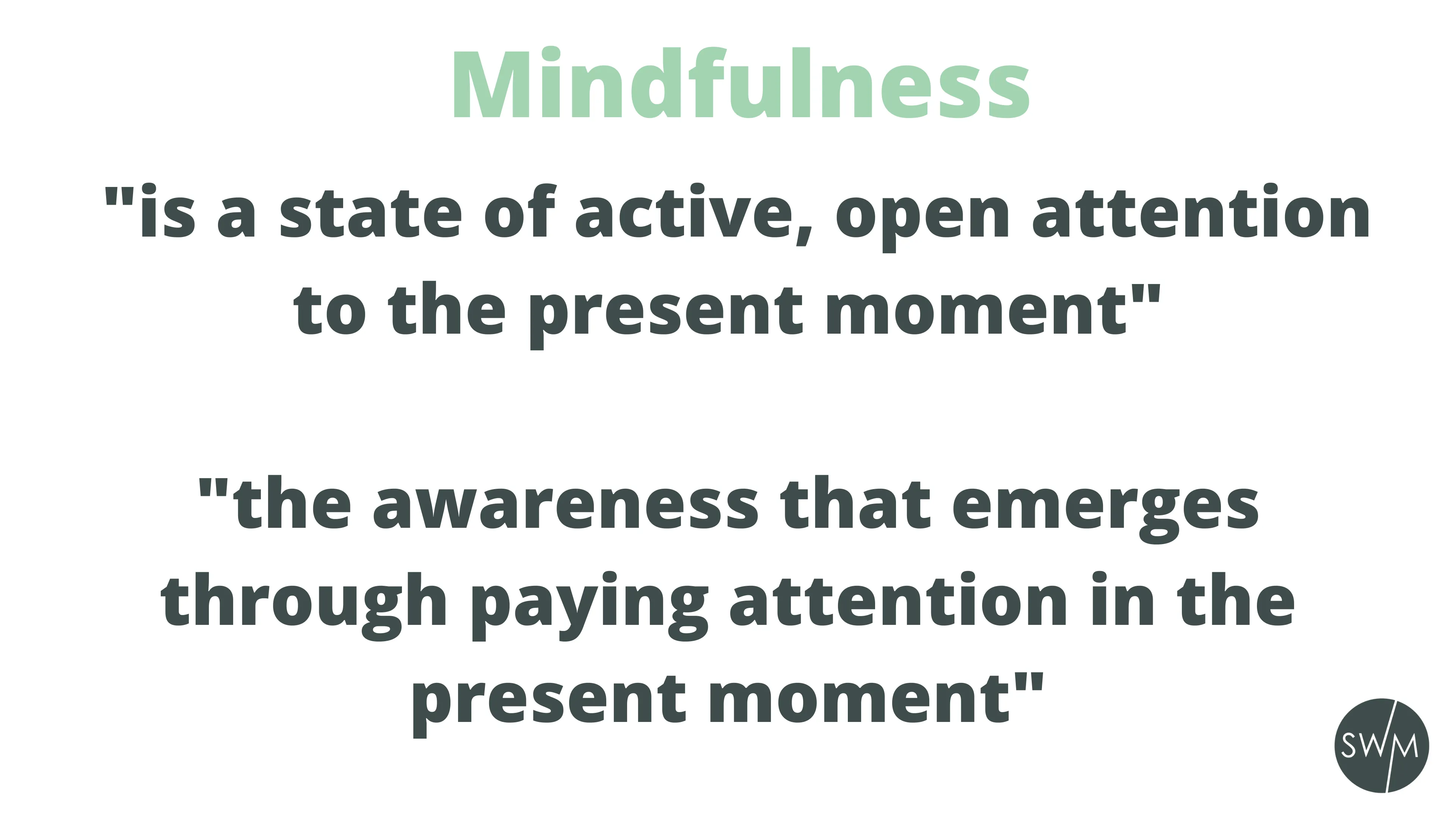 definitions of mindfulness