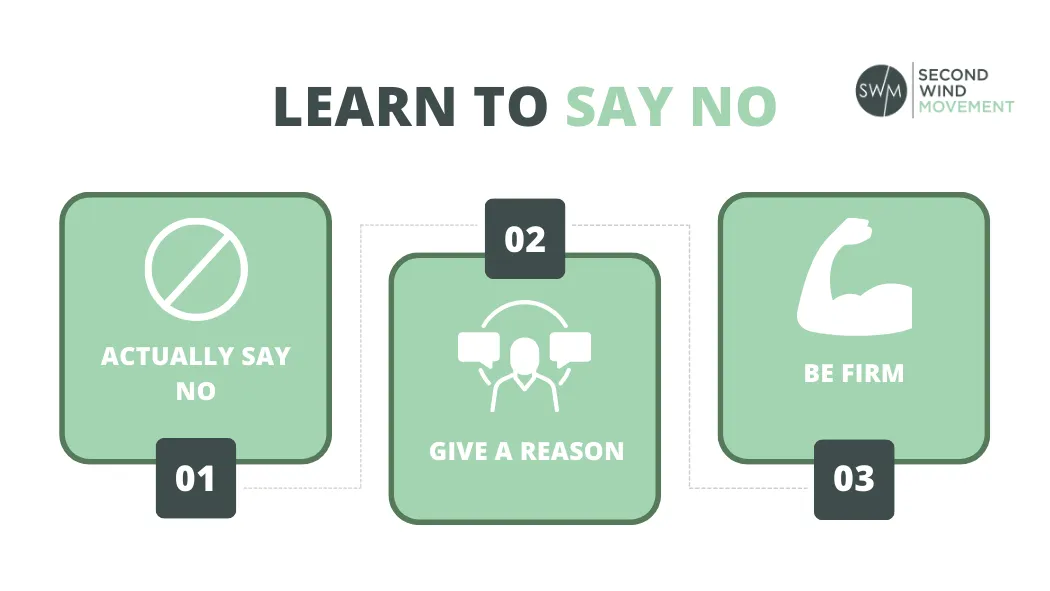 learn to say no to your grown child by: actually saying no, giving a reason, and then staying firm about your decision