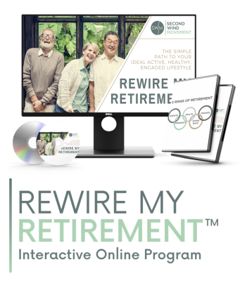 rewire my retirement course image with logo